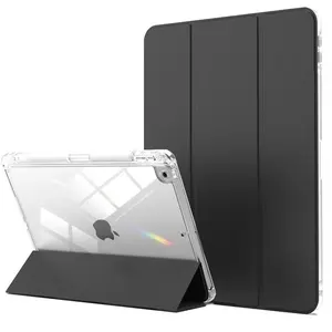 Tablet case Compatible With Samsung Galaxy tab S9 S9+ S9FE S7+ S8+ S10 A9+ A8 A7LITE S6lite 12.4inch S9FE crylic PAD casing With Pen Slot auto sleep Cover Anti fall soft rubber shell﻿ Shockproof Transparent   Samsung Galaxy  Pad Case