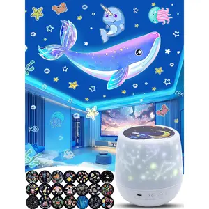 Projector Night Light for  + 21 Sets of Films, Night Light Projector for Bedroom, Ceiling,   Galaxy Projector with 360? Rotation for  Girl Boy, Birthday, Christmas, , Room Decor