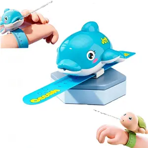 Cute dolphin turtle wrist water gun toys, eco-friendly non-toxic snap bracelet water shooter, perfect for summer beach and pool water games, outdoor travel entertainment toys, lovely party favors for children