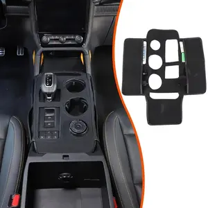 Car Center Console Gear Shift Cover Wiht Storage Bag Protective Mat For Ford Ranger 2023+ Car Accessories