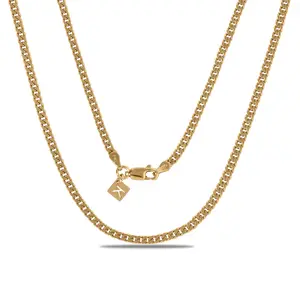 Kezef Creations 3mm Miami Cuban Link Chain in 7-36 Inches | 18K Gold Plated Sterling Silver, Rose Gold Plated Sterling Silver & 925 Sterling Silver