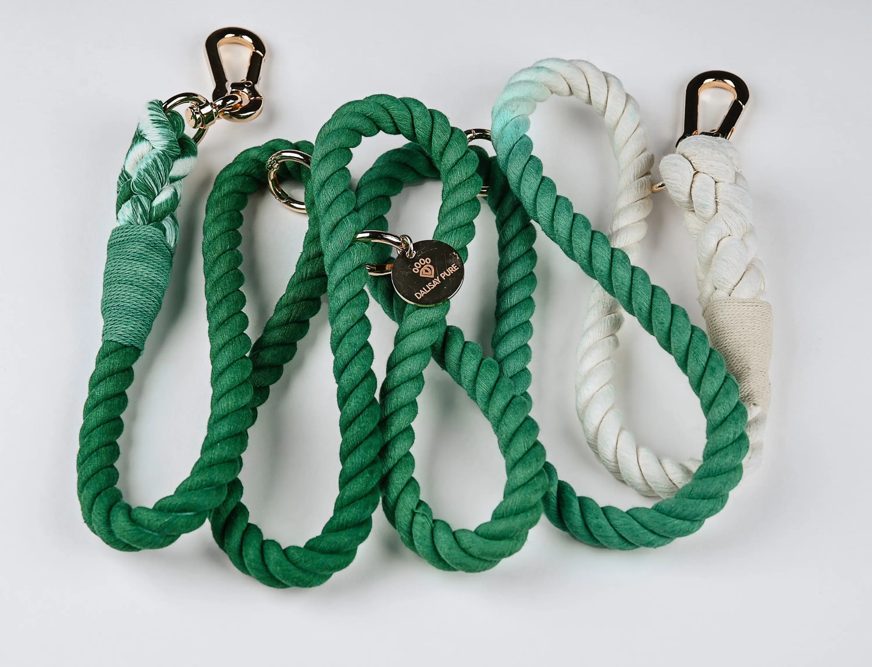 “Classic Teal" Beyond Par Cotton Rope Leash