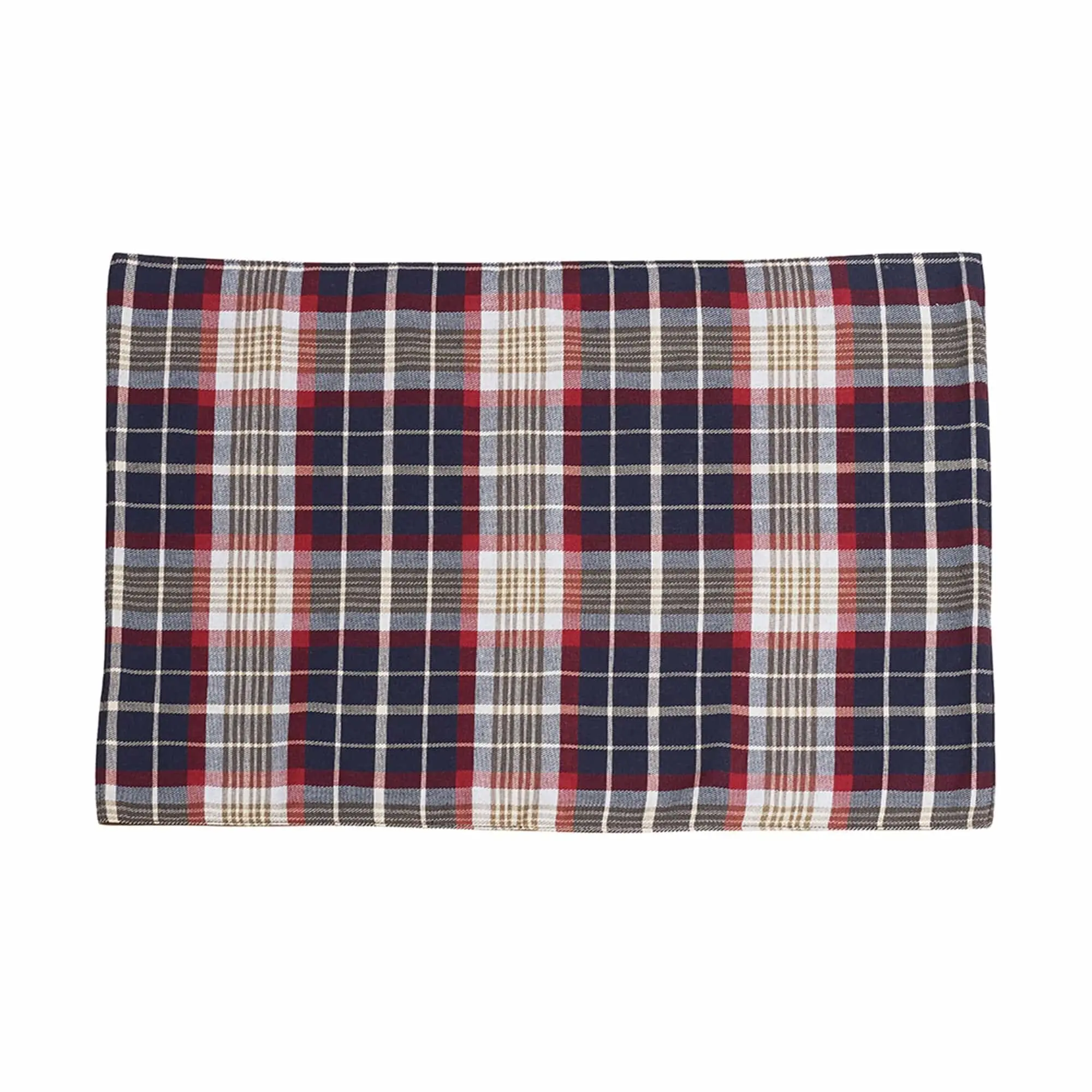 South Haven-Blue Plaid Rope Detailed 4PC Placemat