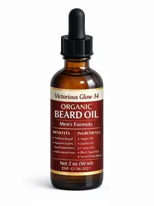 Victorious Glow 14 Organic Beard Oilfor men nourishing growth oil Formula 2oz ( 50 ML )