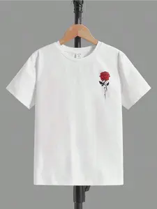Unisex Teen Boys' Summer Graphic Print T-Shirt, 100% Pure Cotton Fabric, Round Neck & Short Sleeve Details, Soft, Breathable, Comfortable, Machine-Washable Features, Casual Style, Suitable for Daily Wear, Summer Wear & Gift-Giving print unisex