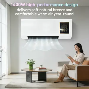 Compact Wall Mount Heater Fan, Dual Function Design, Gentle Natural Breeze & Powerful Heating for Indoor Living