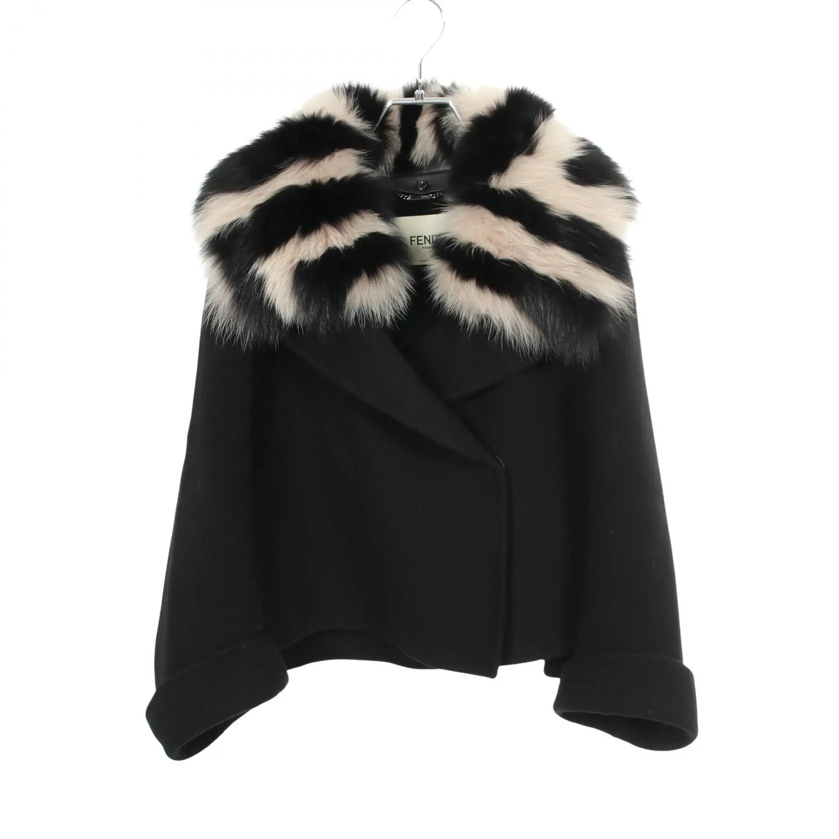 Pre-owned FENDI Cashmere Small Leather Goods Poncho 1607262104102489683