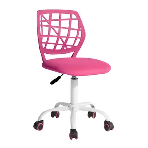 Kids Desk Chair, Armless Small Office Chair Adjustable Swivel Task Chair with Soft Cushion for Study Kids Teens Child