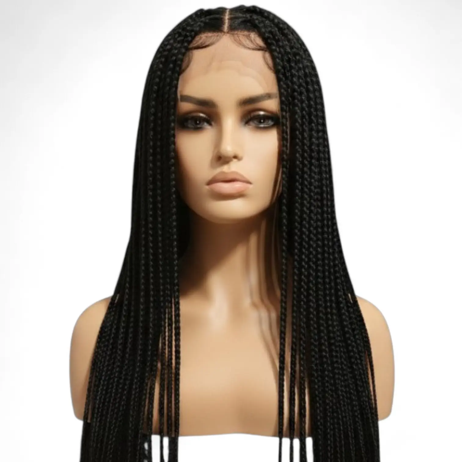 Braid Wig Long Boho Texture Natural Look Lightweight Ready to Wear Hairpiece