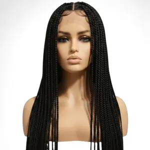 Braid Wig Long Boho Texture Natural Look Lightweight Ready to Wear Hairpiece