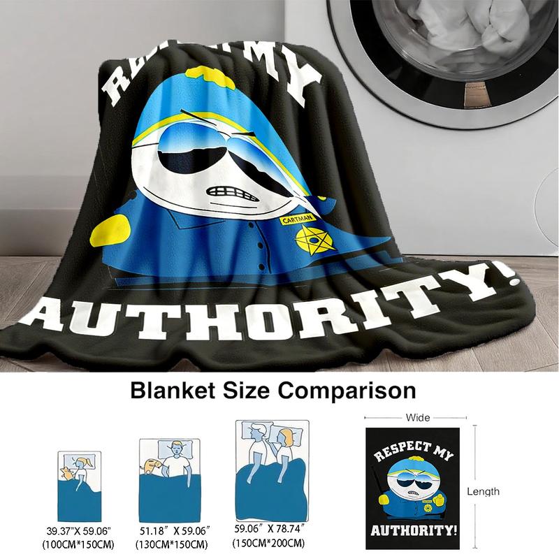South Park Cartman Authority Meme Blanket, Plush High Density Fleece for Warmth, Great Gift for South Park Fans