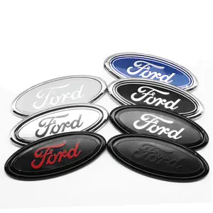 For Ford Focus Fiesta Ranger Mondeo Mustang Car Badge Front Grille Rear Trunk Hood Lid ABS Logo Decor Cover Emblem Auto Accessories Car Decals Truck Car Decal