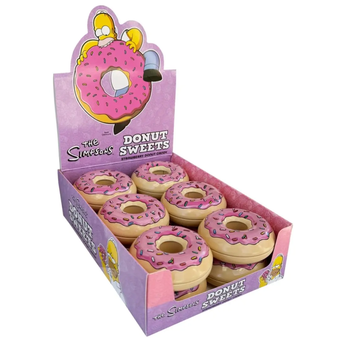 Boston American Simpsons Donut Tin Candy 12 ct