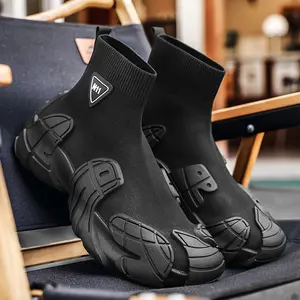 Men's high-top sneakers-breathable, anti-slip, durable, casual athletic boots for outdoor hiking, all-season wear