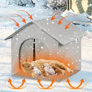 Waterproof outdoor kennel, Enclosed, available in three sizes, windproof and thermal insulation design, suitable for dogs/cats/rabbits, durable and portable