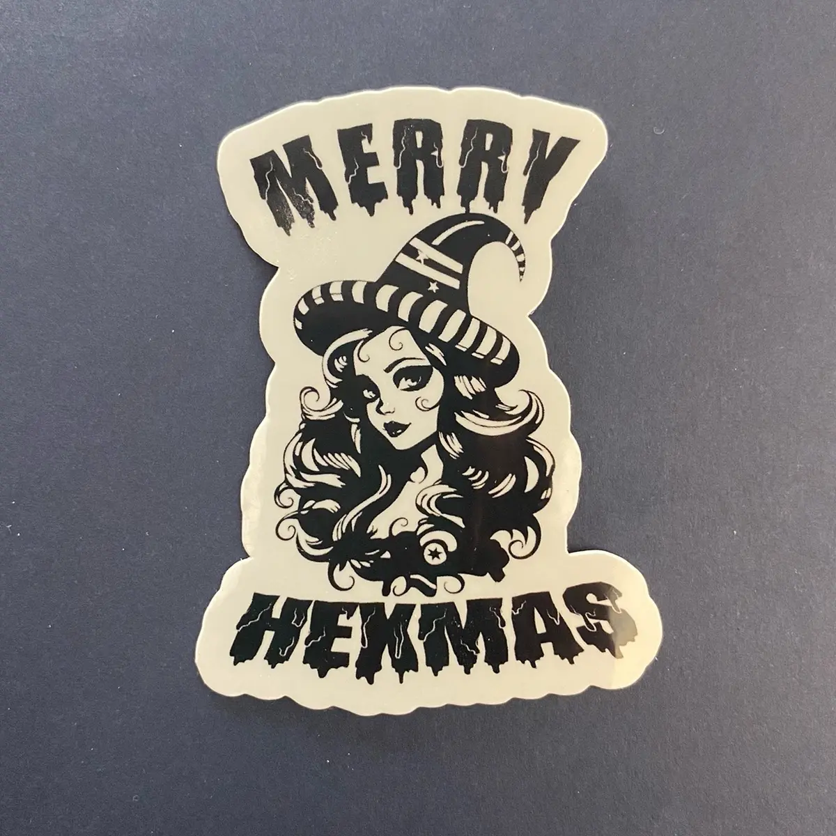 Merry Hexmas Glossy Vinyl Sticker