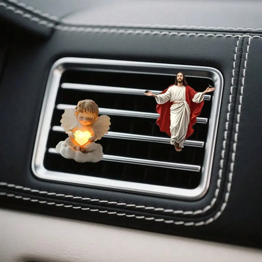 2pcs God Angel Air Vent Clips, Car Air Vent Decor, Women Car Accessories