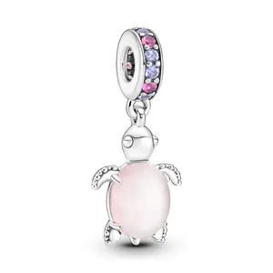 Pandora Murano Glass Pink Sea Turtle Dangle Charm 798939C02