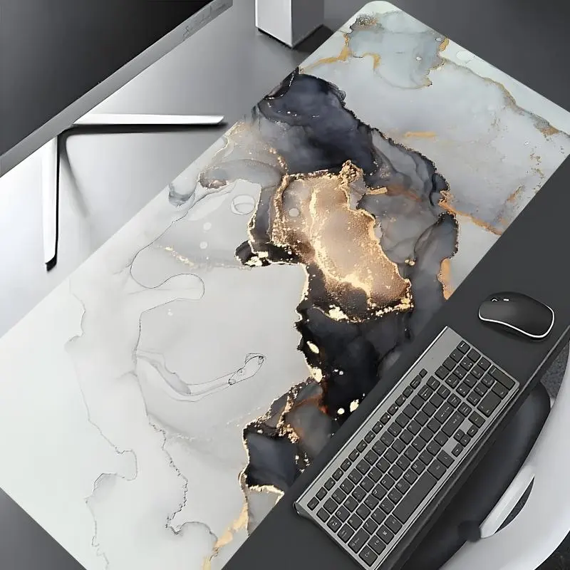 Marble Pattern Mouse Pad, Rectangle Gaming Mouse Pad, Non-slip Rubber Pad, Multi-size Mousepad Suitable for Laptop, Desktop Computer Games, Work, Home, Desktop Accessory, Aesthetic Desk Accessories