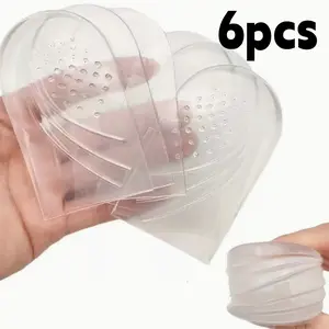 6pcs Transparent Adjustable Wedge Heel Pads for Sports Shoes, Sports Footwear Accessories, Shoe