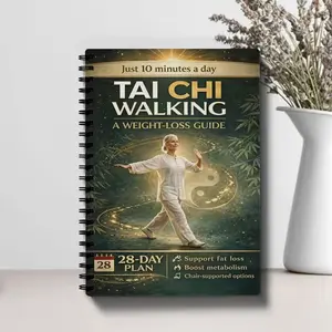 Tai Chi Walking Weight Loss Method, Healthy 28-Day Gradual Plan for Seniors, Gentle Low-Impact Walking Exercise, Improves Balance and Stability