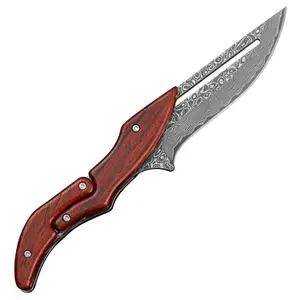 Mechanical Magic Pocket Knife Kitchen Peeling Tool ,Damascus Steel Folding Knife,Design Metal Art, Unique Gift Survival Tools