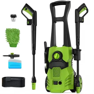 【CarWash】 Electric Pressure Washer with 1900PSI Max 2.6GPM, Electric Power Washer with Hose Reel 35FT, Foam Cannon, Portable to Clean Patios, Cars, Fences, Driveways, Floor Pool Cleaning