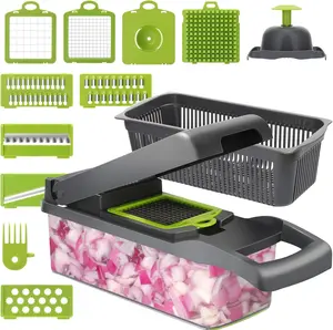 Vegetable Chopper, Onion Chopper, Multi 11-in-1 Food Choppers, Vegetable Slicer Cutter, Chopper for Onion Tomato Fruit, Mandoline Slicer Cutter Chopper, Quality Kitchen Appliance fast cutting machine
