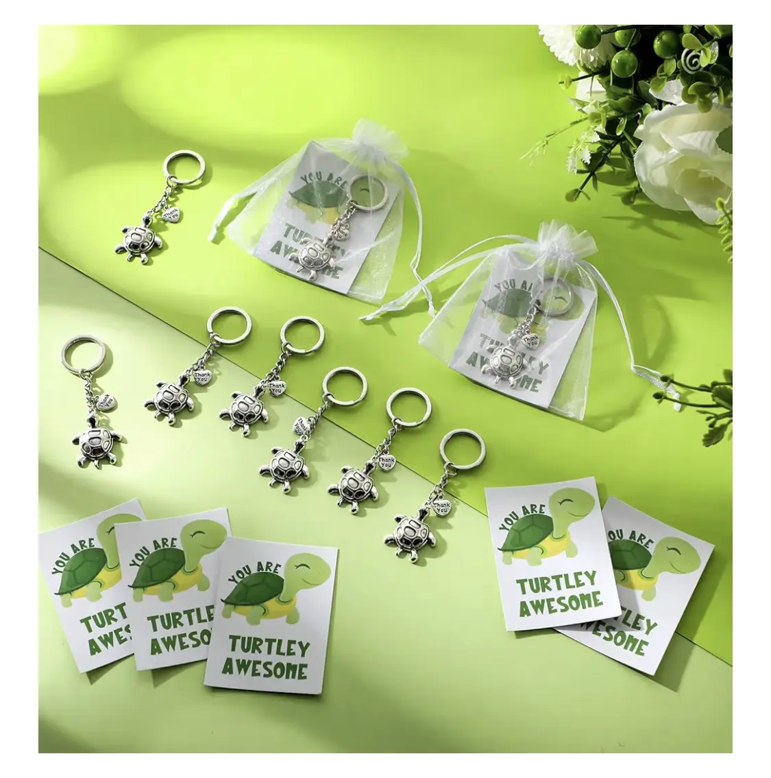 Silver Turtle Keychain
