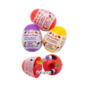 2 1/4" Jelly Bean Prayer Bracelet-Filled Plastic Easter Eggs - 24 Pc.