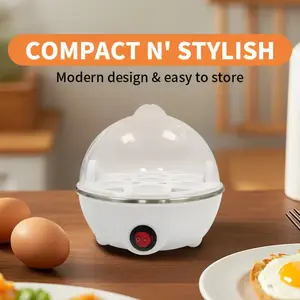 Mini Egg Cooker, Multifunctional Steamer with Transparent Lid, Large Capacity, Fits 7 Eggs, Space Saving, Essential Kitchen Accessory, Egg Cooker Machine