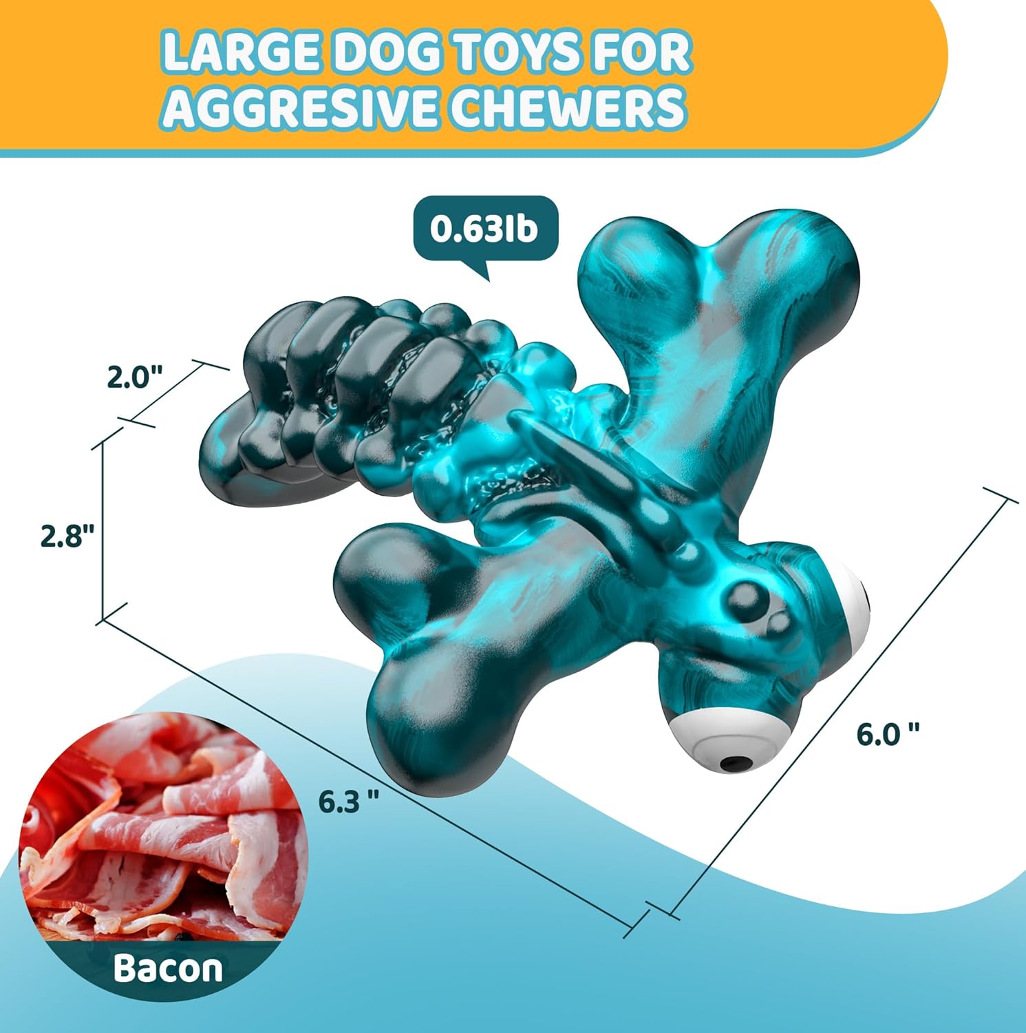 Power Chewer Dog Toy – Tough Nylon Chew Toy for Aggressive Chewers, Helps Stop Destructive Chewing & Keeps Dogs Busy