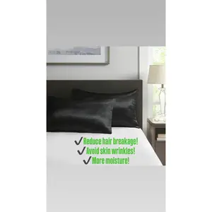 Black Luxury Satin Pillowcase