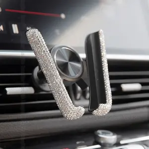 Diamond Universal Car Phone Holder Bling Rhinestone Dash Air Vent Mount Stand Car Cellphone Mount