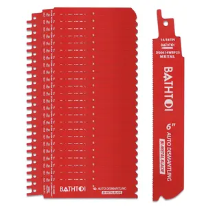 25 Pack 6 Inch 14/18 Tpi Reciprocating Saw Blades for Cutting, Carbide Sawzall Blades for Automobile Dismantling with 8% Cobalt for Life and Faster Cutting Speed