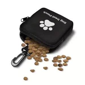 Polyester Dog Training Snack Bag with Zipper Closure, Portable Pet Treat Pouch for Outdoor Activities, Multiple Colors Available