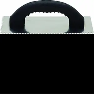 Hyde Mfg 19030 4.25 x 9.25 in. V-Notch Adhesive Trowel Steel Blade