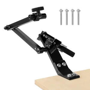 fathersdaygift VEVOR Lawn Mower Blade Sharpener, 15 - 45 Adjustable Lawnmower Blade Sharpening Tool with 4 Adapter Pins, Ball Bearing Design 25mm Enlarged Handle, Compatible with Most Angle Grinders