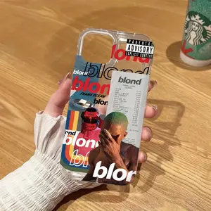 Male Singer Frank Blonde Oceans Phone Case Compatible with for iphone 16 15 14 13 12 11 Pro Max Mini XR XS X 7 36 Plus Shock-Absorbing Soft TPU Back