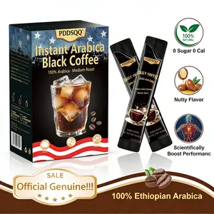 PDDSQQ Pure Arabica Coffee Zero-Additive Smooth 30 Servings Supports Longevity Health Energy Recovery & Brain Vitality Instant & Convenient Medium Roast