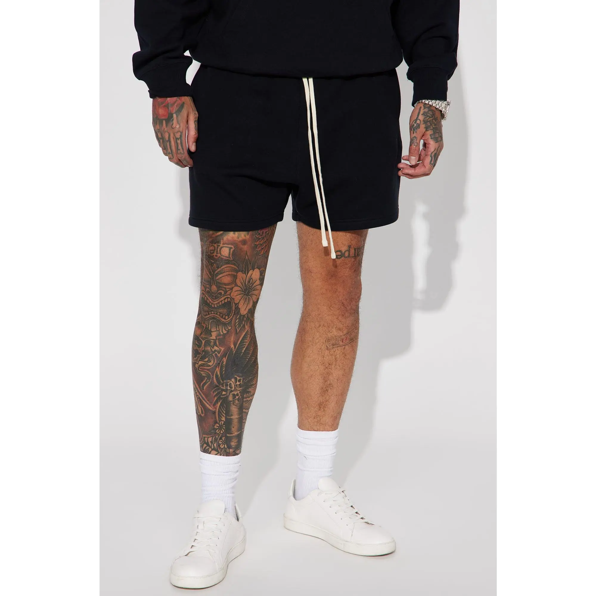 Tyson Oversize Heavyweight Sweat Shorts - Black