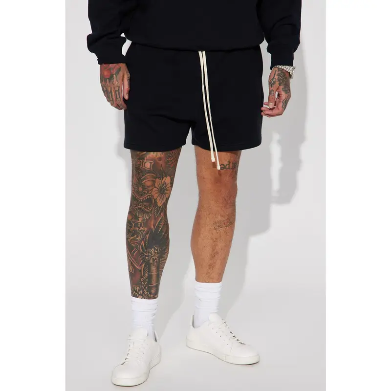 Tyson Oversize Heavyweight Sweat Shorts - Black