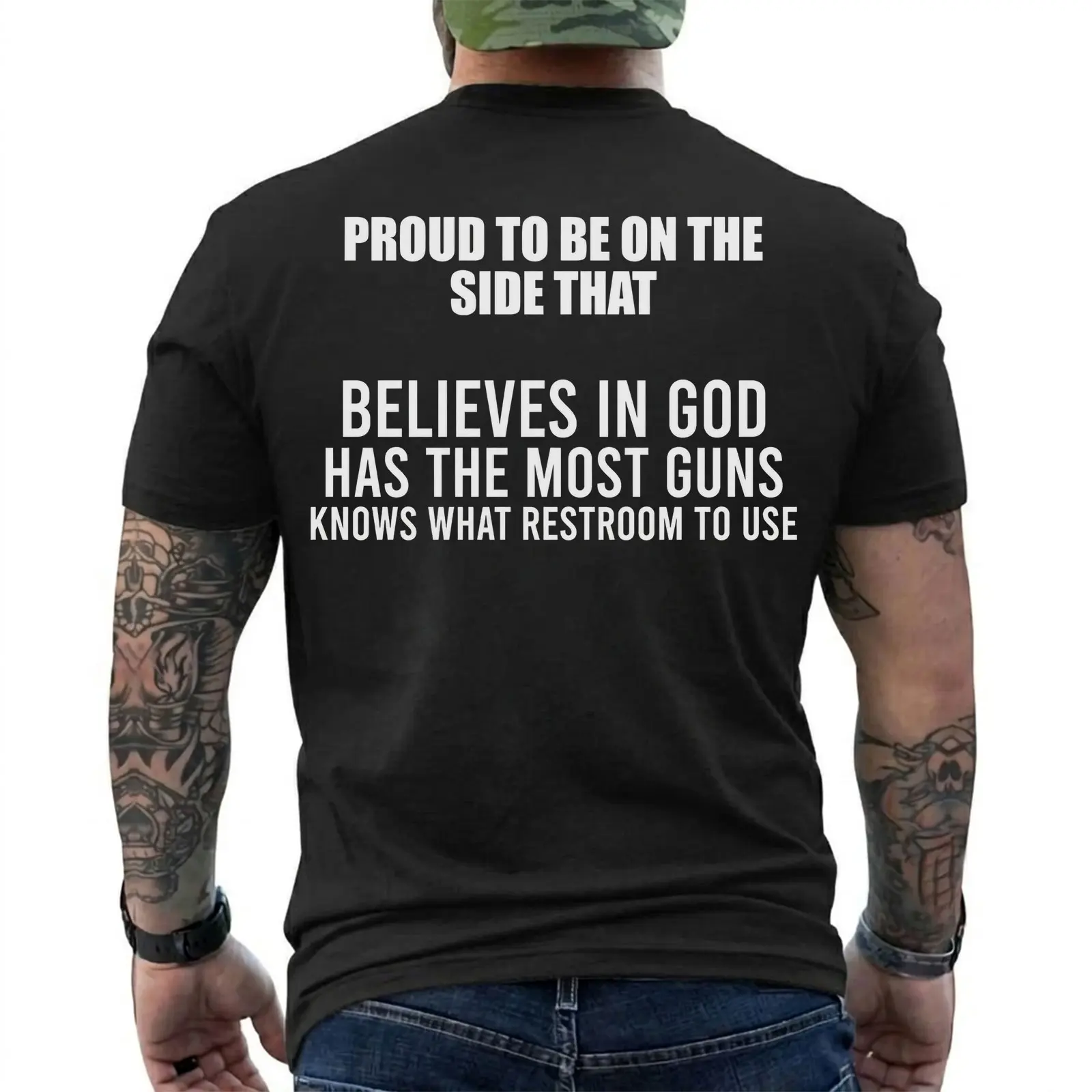 Proud To Be On The Side T-Shirt, Conservative Christian Shirt, Patriotic American Tee, Pro Gun Rights Apparel, Funny Republican Gift, Fast Shipping, Short Sleeve Printed Graphic Shirt, Daily Casual Cotton Menswear