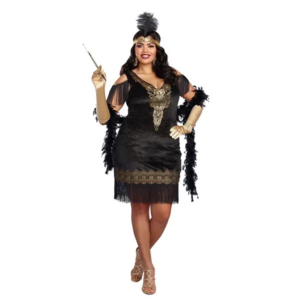 Women's Plus Size Swanky Flapper Costume