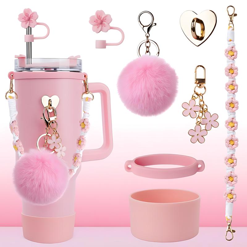 Stainless Steel Vacuum Insulated Glass Cup with Handle and Straw for Children's Gift Set, Keep Cold, Hot & Ice, Portable Drinkware - Mug, Tumbler, Water Bottles, Bottled, Flasks easter toy funny Tumbler Drinkware Tea Iced Tea girl gifts friendship