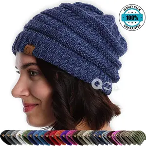 Unisex Knit Slouchy Baggy Beanie Oversize Winter Hat Ski Slouchy Cap Skull Women