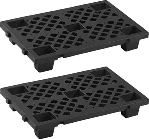 2 count Plastic Pallets, Lightweight  Floor Pallet, Interlocking Storage Pad with Breathable Grids, Applicable to Indoor and Outdoor, Garages, Kitchen and Basement