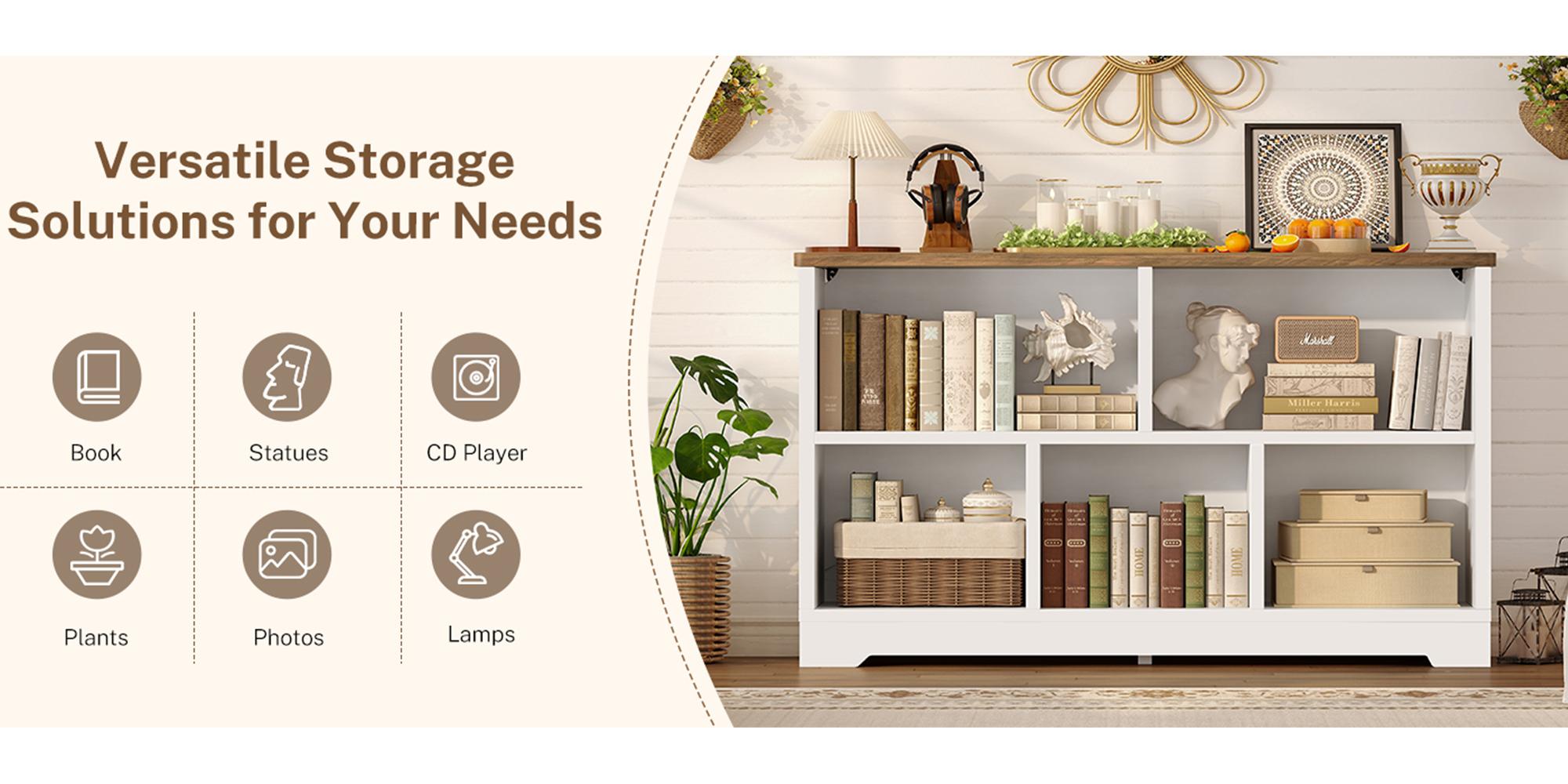 Fabiula Tier Bookshelf - Modern Bookshelf with Storage, Ideal for Books and Decor for Study Room, Functional Design