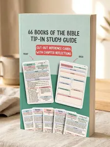66 Books of the Bible Tip-In Study Guide: Cut-Out Reference Cards with Chapter Reflections