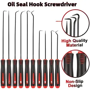 Precision Oil Seal Hook Set with Molded Handle, Ergonomic Mini Hooks, Professional Tool Kit, Ideal Halloween Christmas Gift